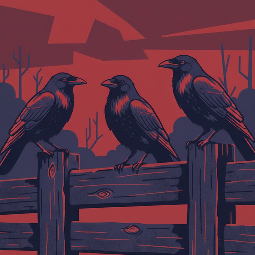 A Murder of Crows in my Yard